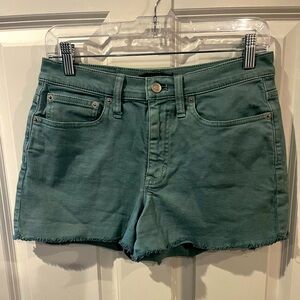 JCrew Mercantile Turquoise Denim Shorts Size 25